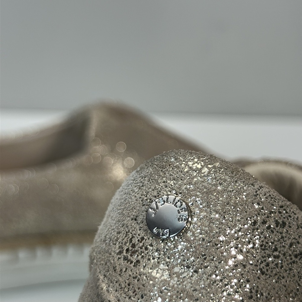 J Slides Karla Gold Brushed Leather Casual Slip On Sneakers Size 7.5 - Picture 14 of 15